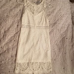 White lace dress- Want it gone!